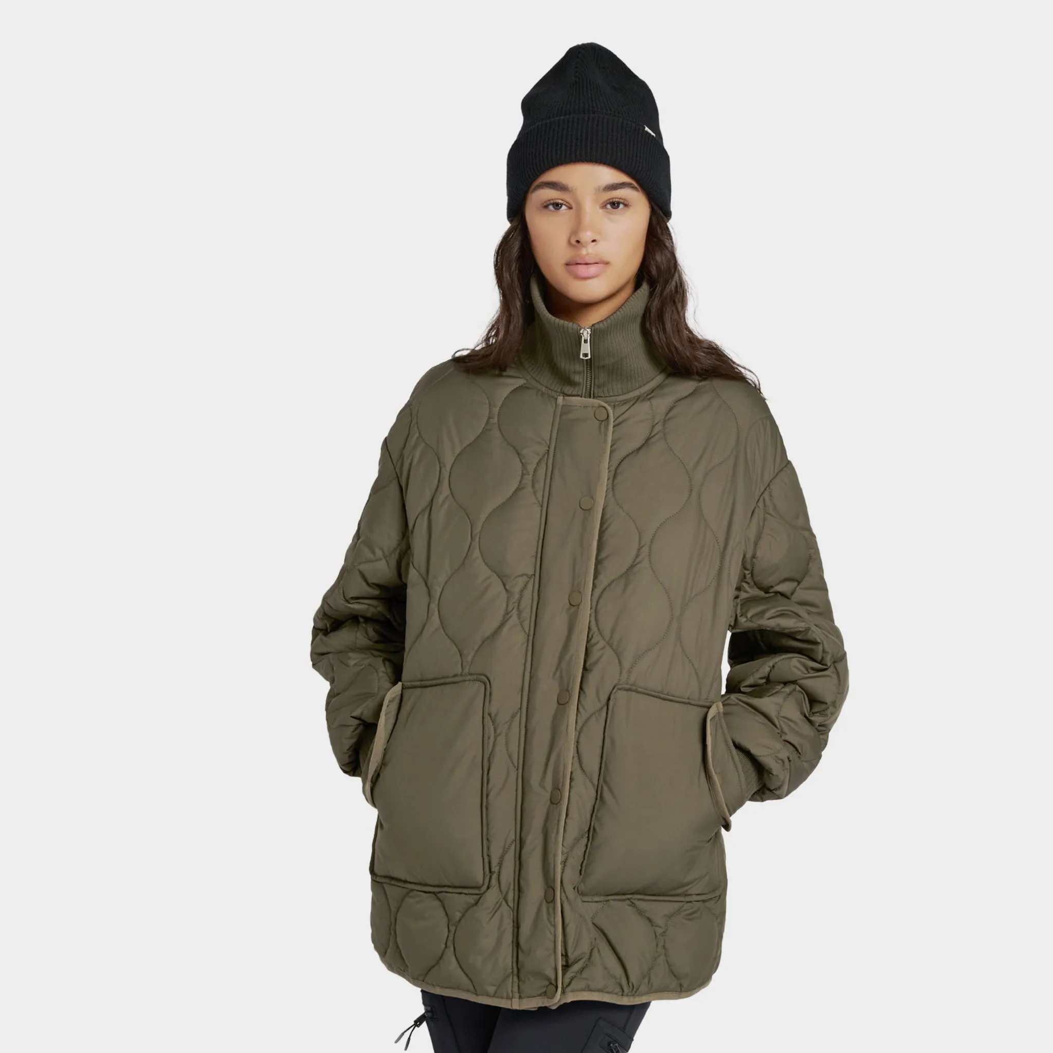 Rib Collar Quilted Coat sold by TILLEY product image thumbnail 2