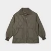 Rib Collar Quilted Coat sold by TILLEY