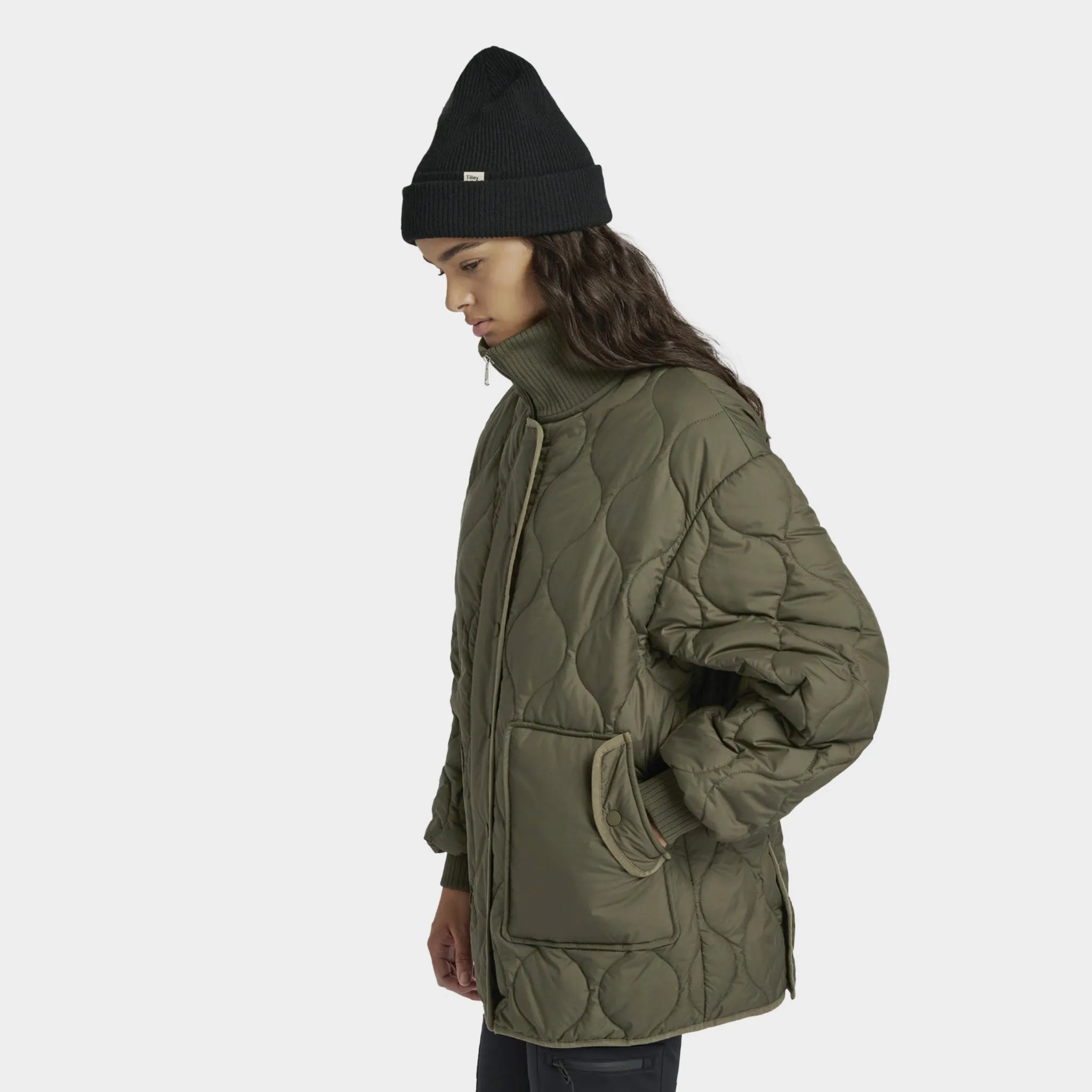Rib Collar Quilted Coat sold by TILLEY product image thumbnail 3