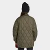 Rib Collar Quilted Coat sold by TILLEY