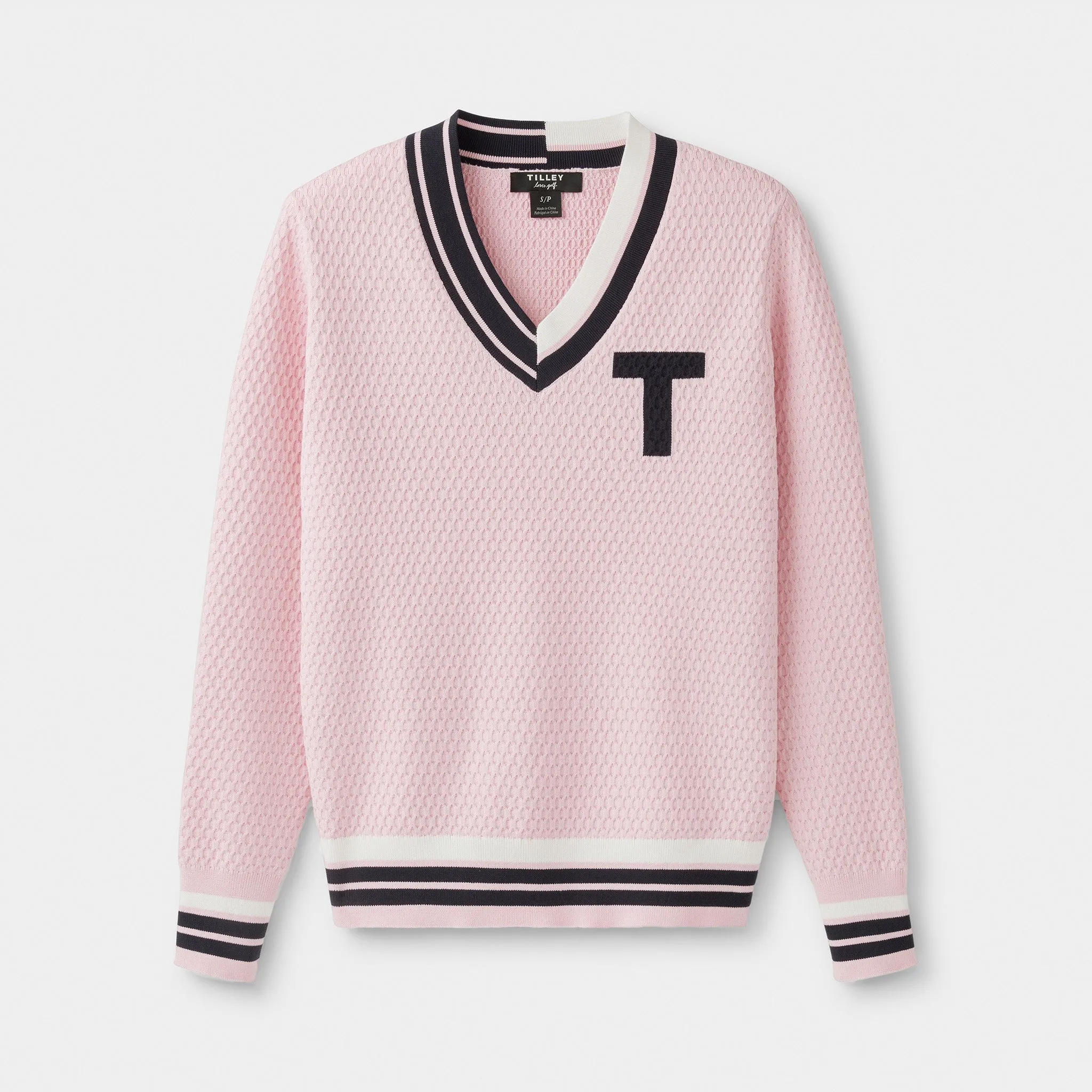 Golf V Sweater sold by TILLEY