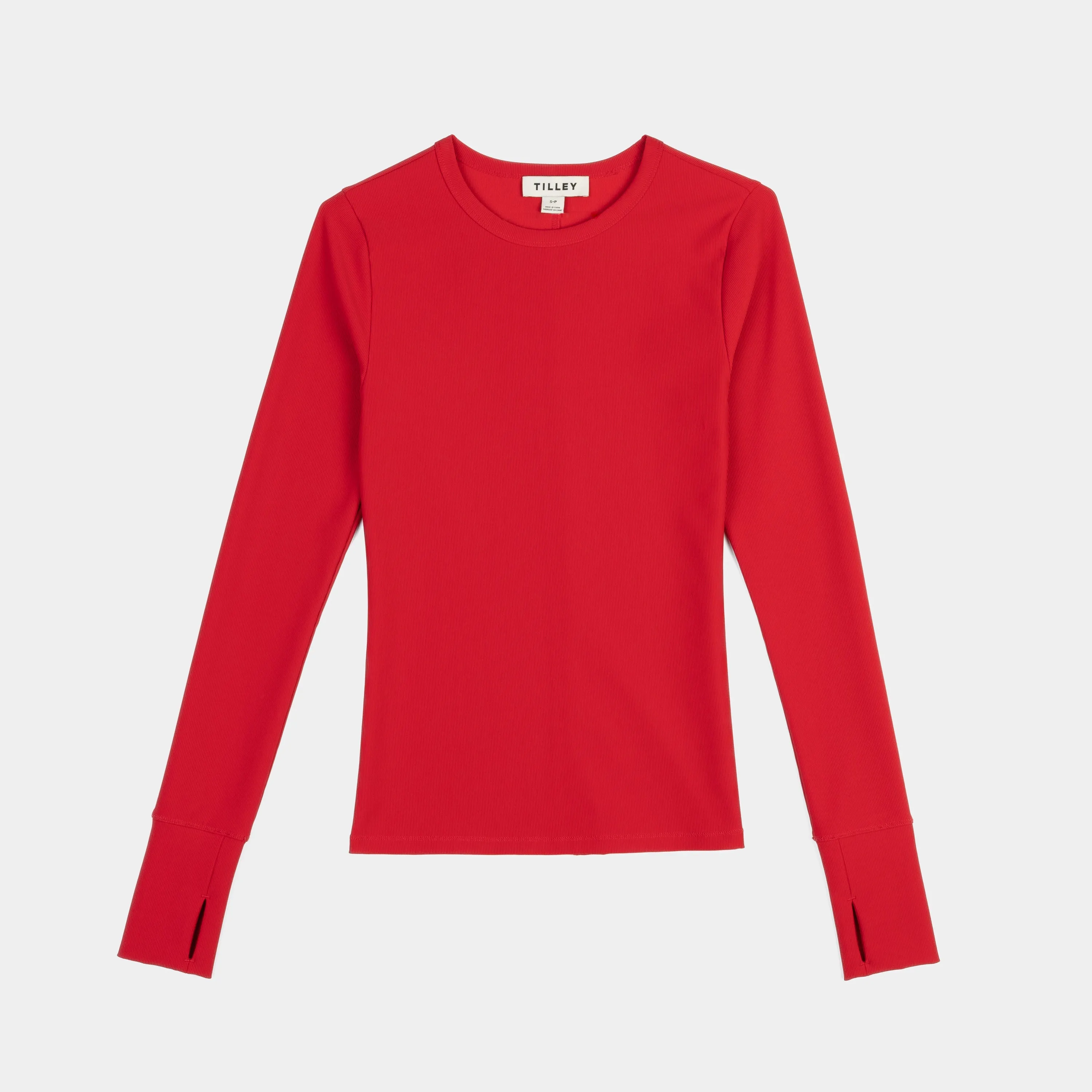 LS Fitted Rib Crewneck sold by TILLEY