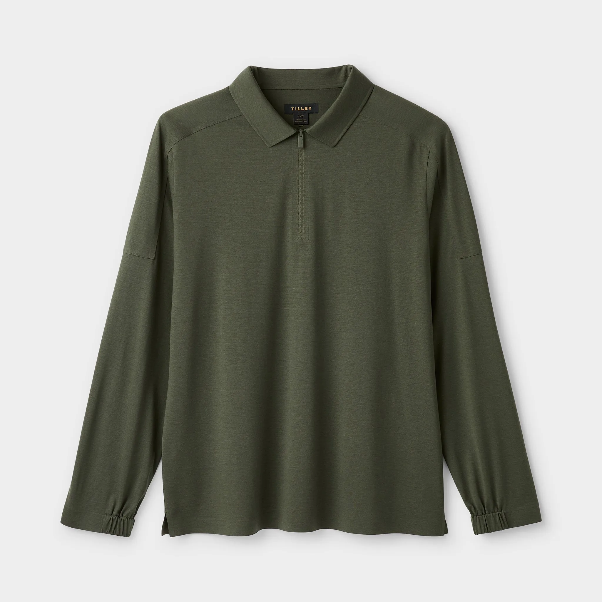 Merino LS Zip Polo sold by TILLEY