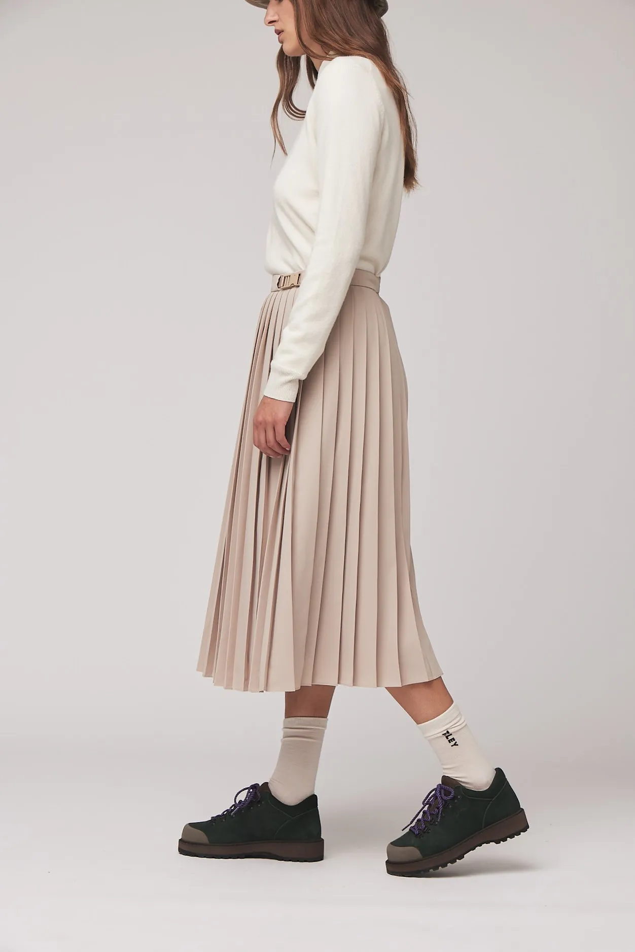 Tech Slk Pleated Midi Skirt sold by TILLEY product image thumbnail 4
