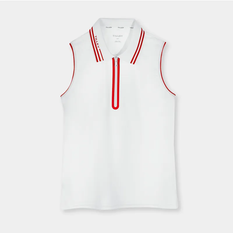 Tech Jersey Sleeveless Zip Polo sold by TILLEY