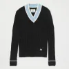 V Neck Cable Sweater sold by TILLEY