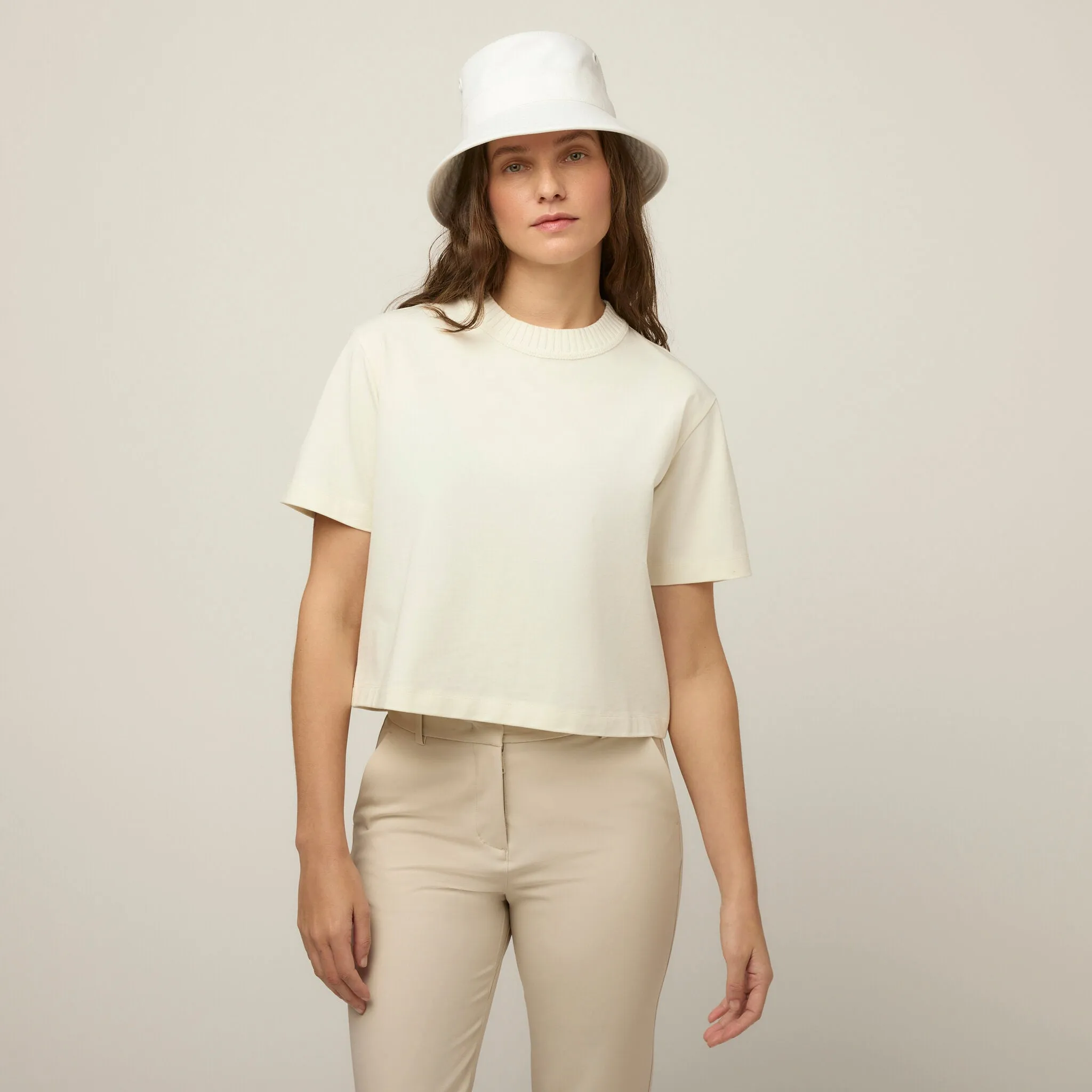Rib Neckline Cropped Tee sold by TILLEY