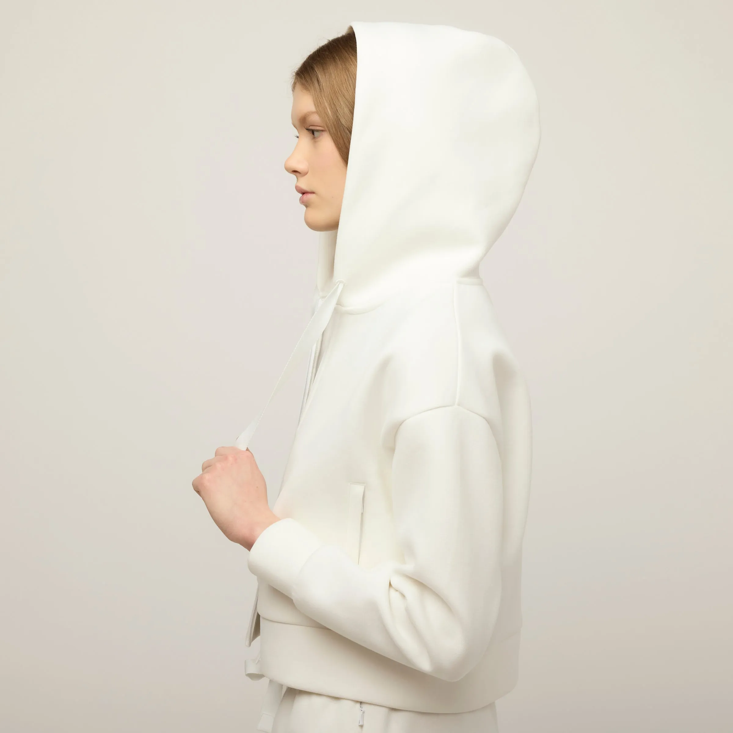 Cloud Fleece Crop Zip Hoodie sold by TILLEY product image thumbnail 2