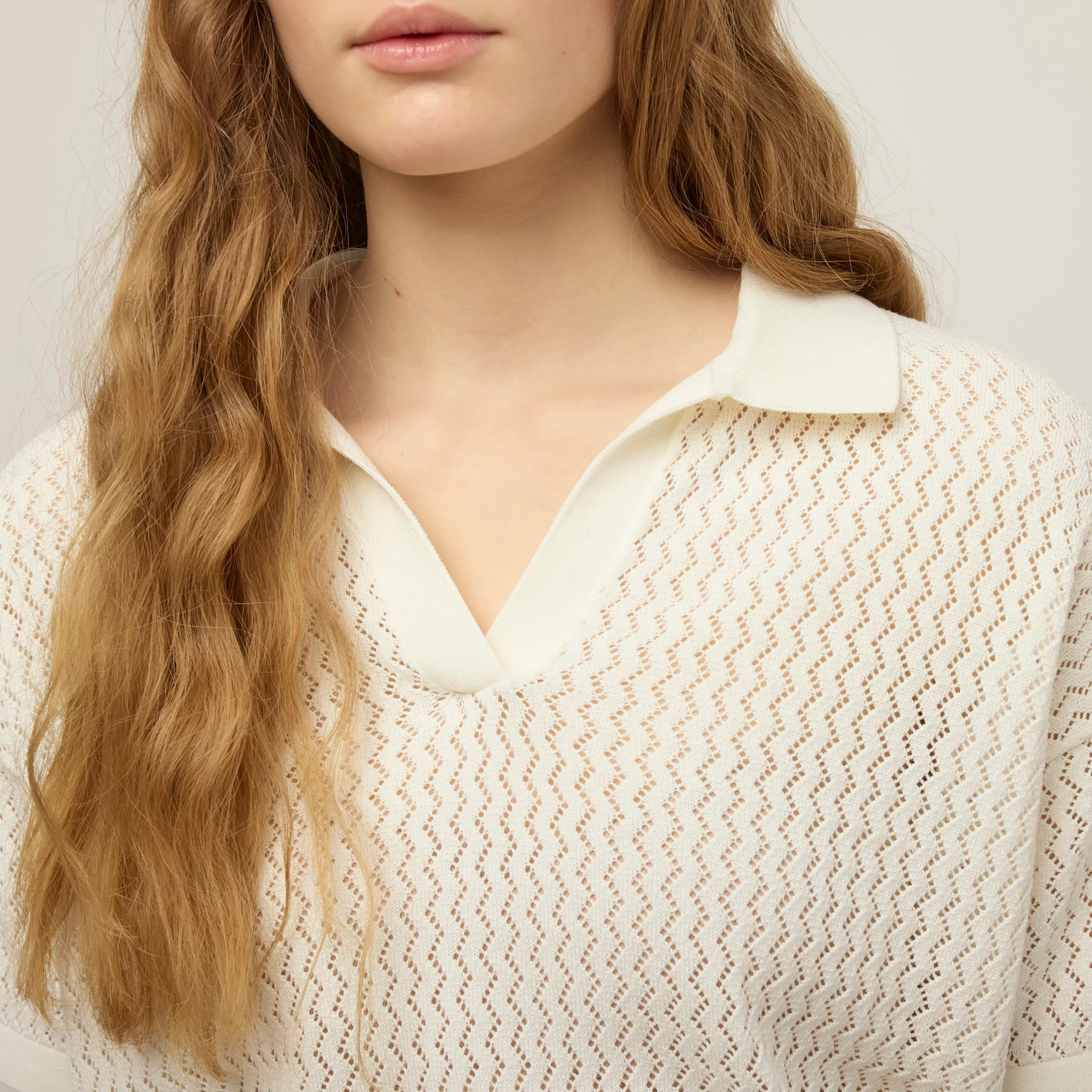 Open Knit Short Sleeve Polo sold by TILLEY product image thumbnail 4