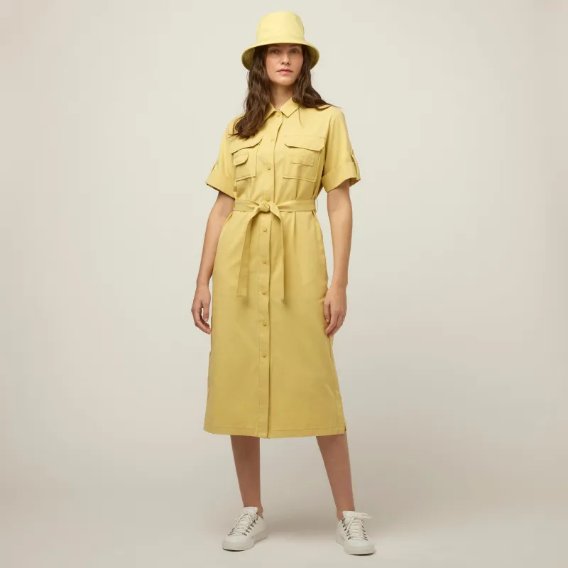 Tencel Cotton Safari Midi Dress sold by TILLEY