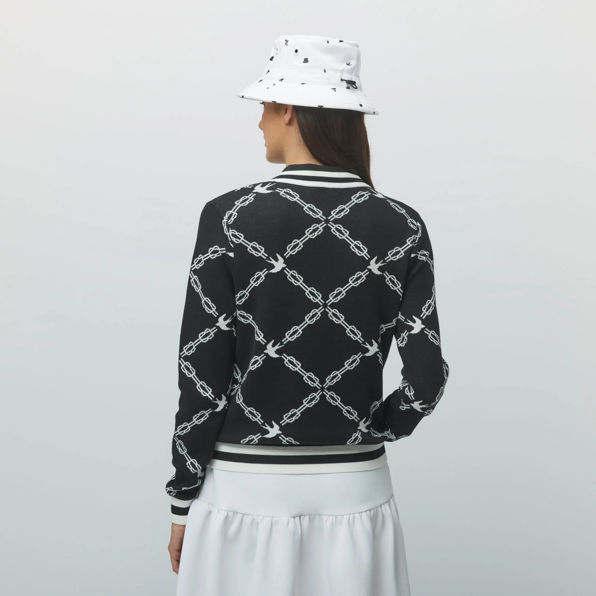 Birdie Links V-Neck Jacquard Sweater sold by TILLEY product image thumbnail 3