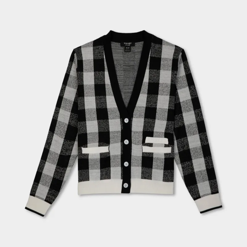 Gingham Cardigan made by TILLEY