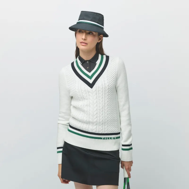 Preppy Deep V Sweater sold by TILLEY