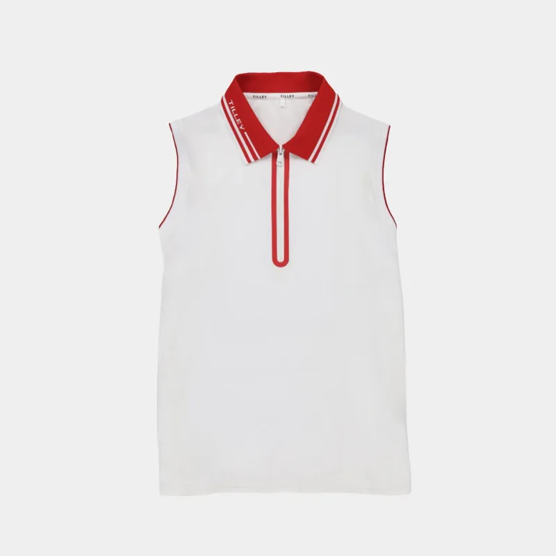 Tech Jersey Sleeveless Zip Polo sold by TILLEY