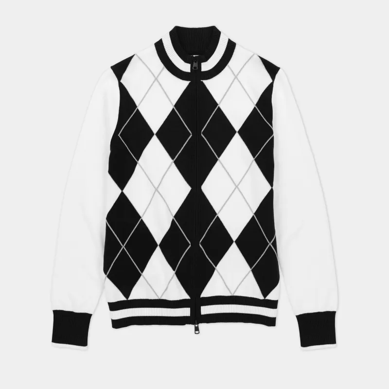Argyle Full Zip Sweater made by TILLEY