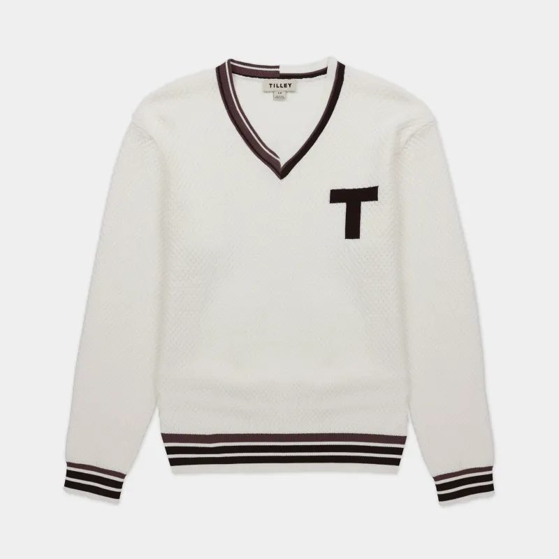 Sport V Neck Sweater made by TILLEY