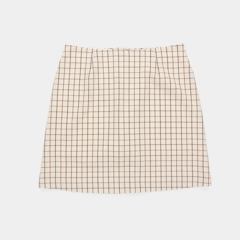Retro Check A Line Skirt made by TILLEY