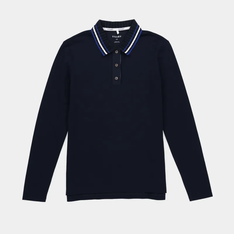 Long Sleeve Team Polo made by TILLEY