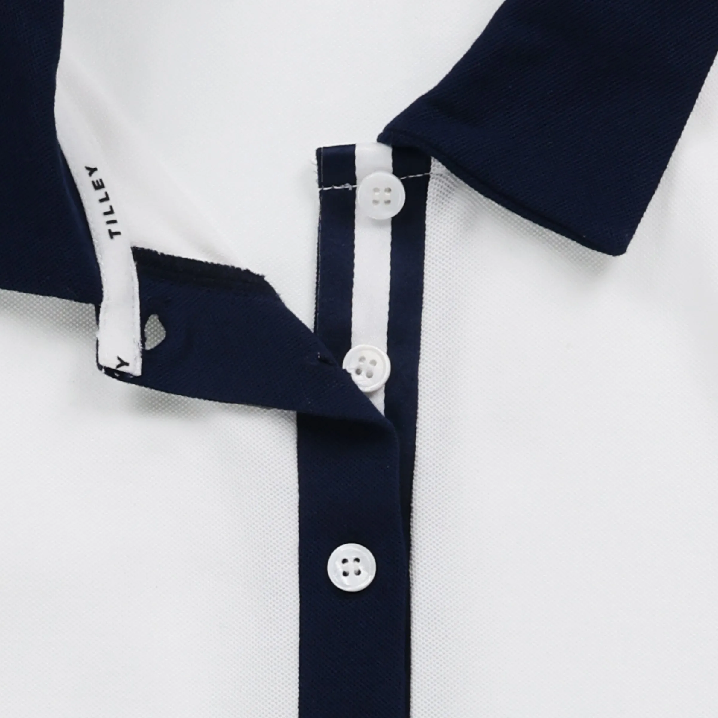 Preppy Pique Long Sleeve Stripe Placket Polo sold by TILLEY product image thumbnail 3