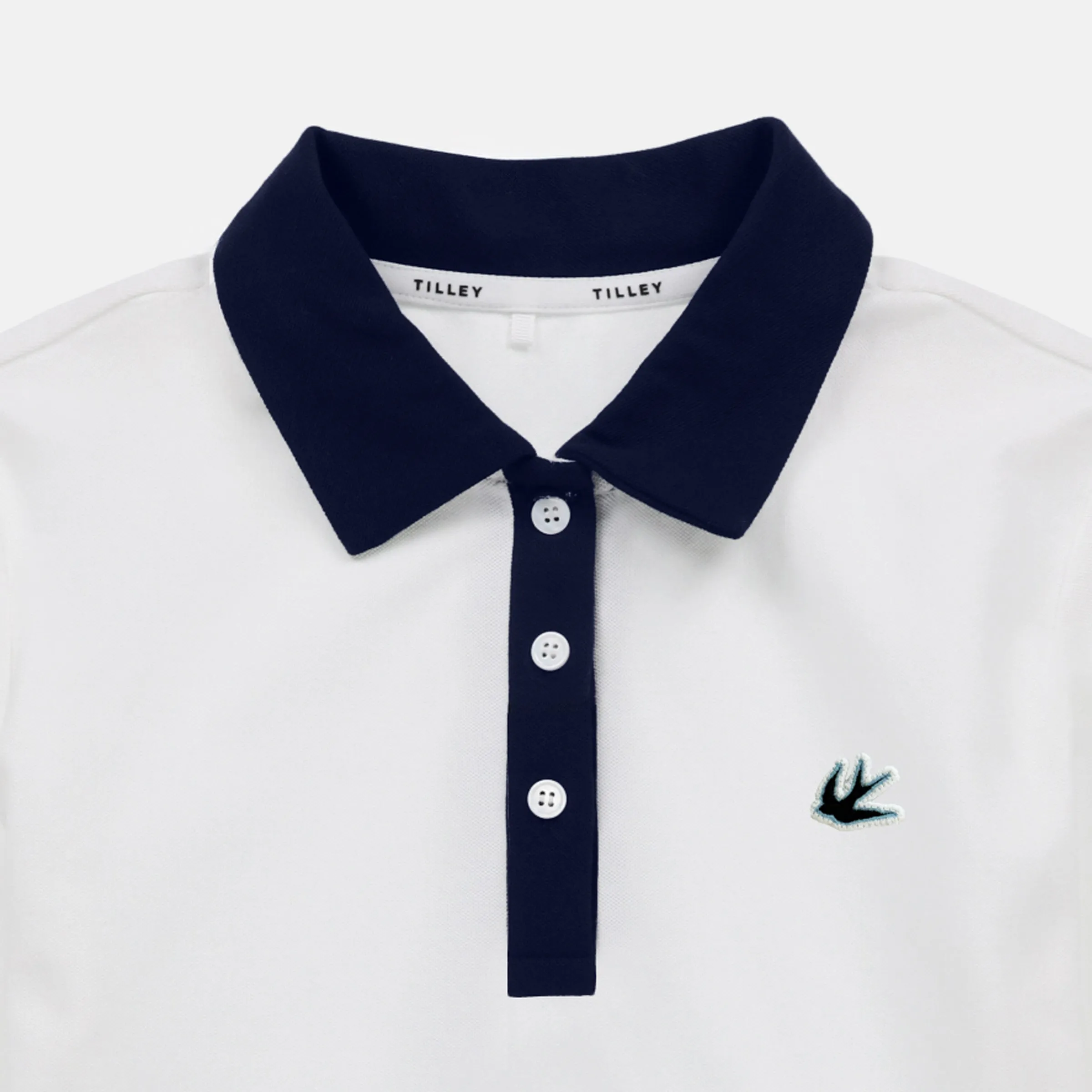 Preppy Pique Long Sleeve Stripe Placket Polo sold by TILLEY product image thumbnail 2