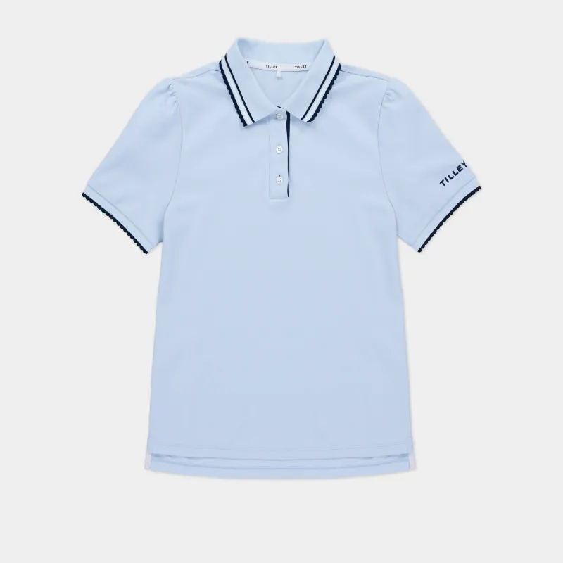 Preppy Pique Puff Sleeve Polo sold by TILLEY