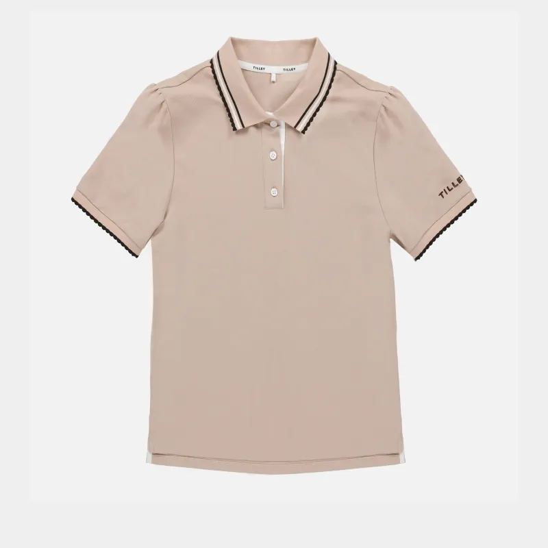 Preppy Pique Puff Sleeve Polo sold by TILLEY