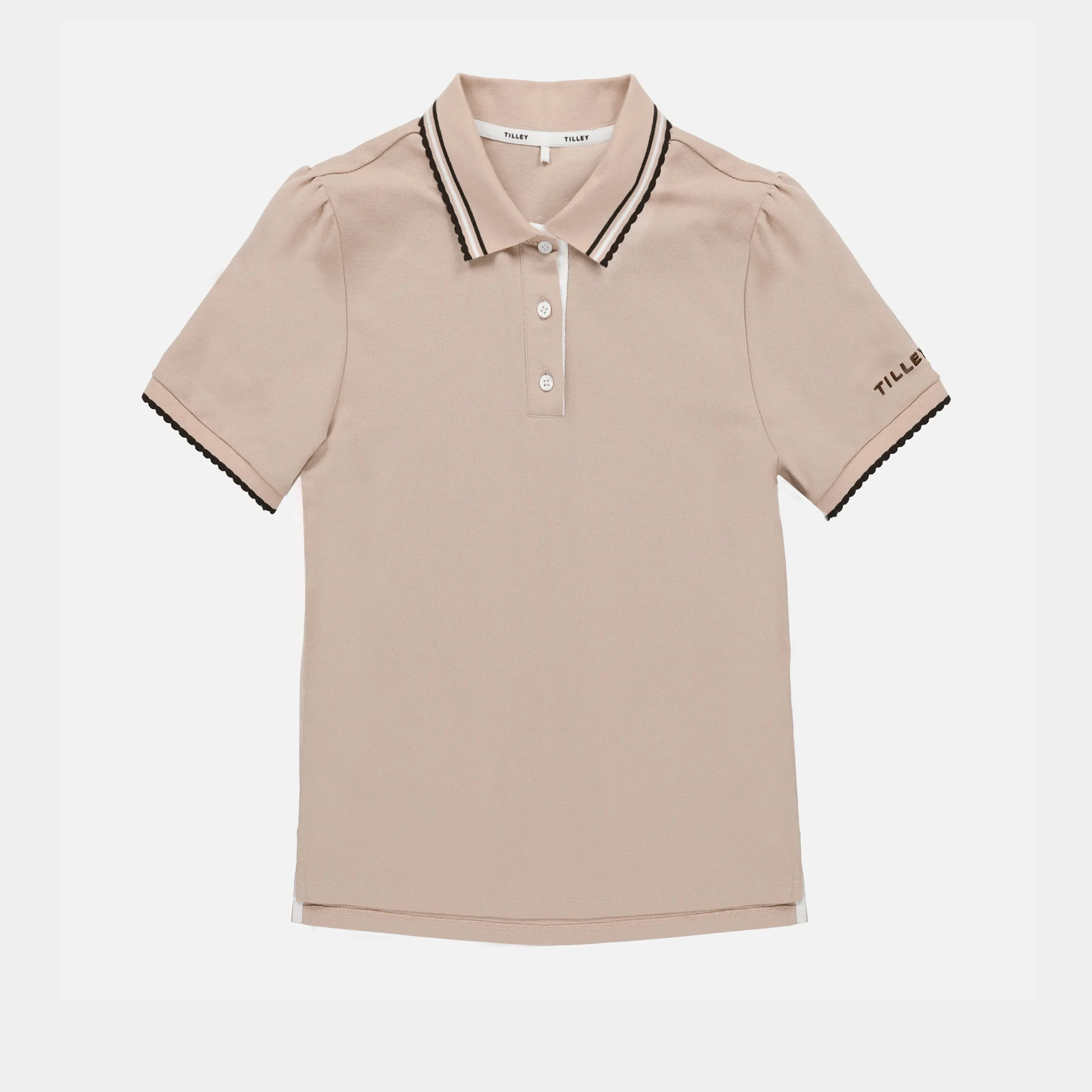 Preppy Pique Puff Sleeve Polo sold by TILLEY