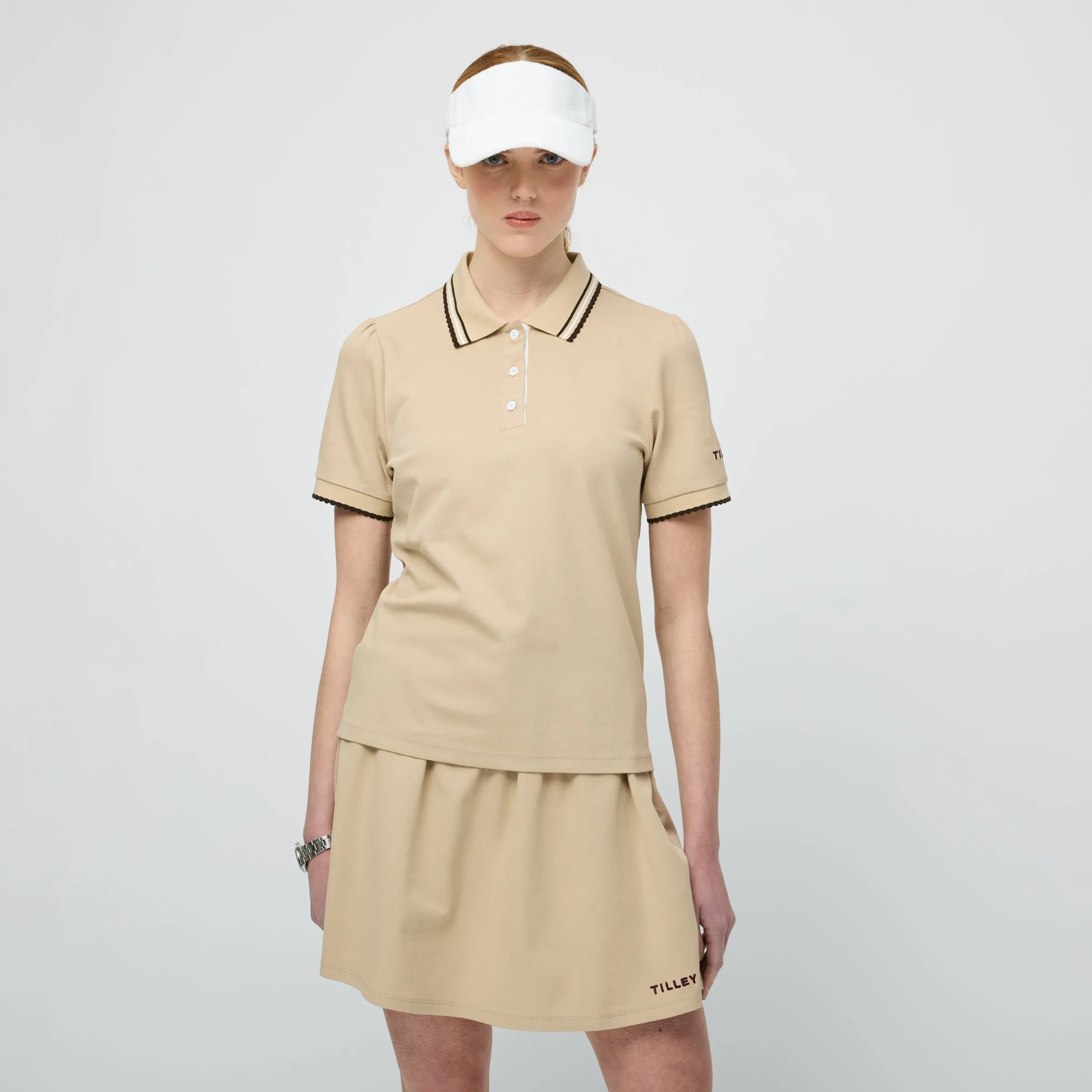 Preppy Pique Puff Sleeve Polo sold by TILLEY product image thumbnail 3