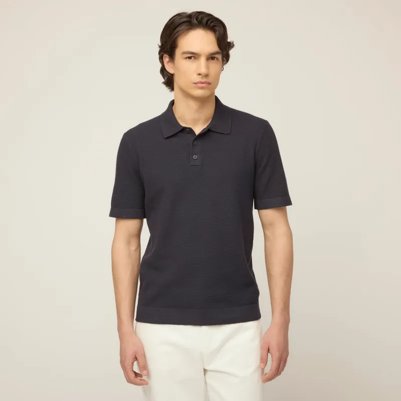 Cotton Linen Polo Sweater made by TILLEY