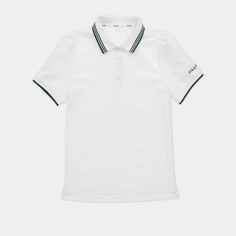 Preppy Pique Puff Sleeve Polo sold by TILLEY