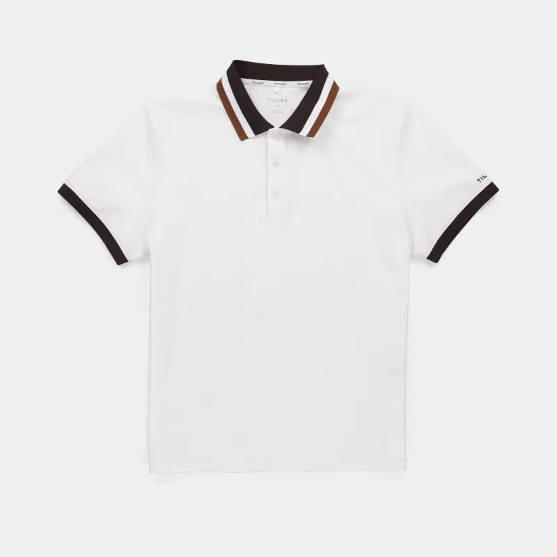 Supima Pique Stripe Polo made by TILLEY