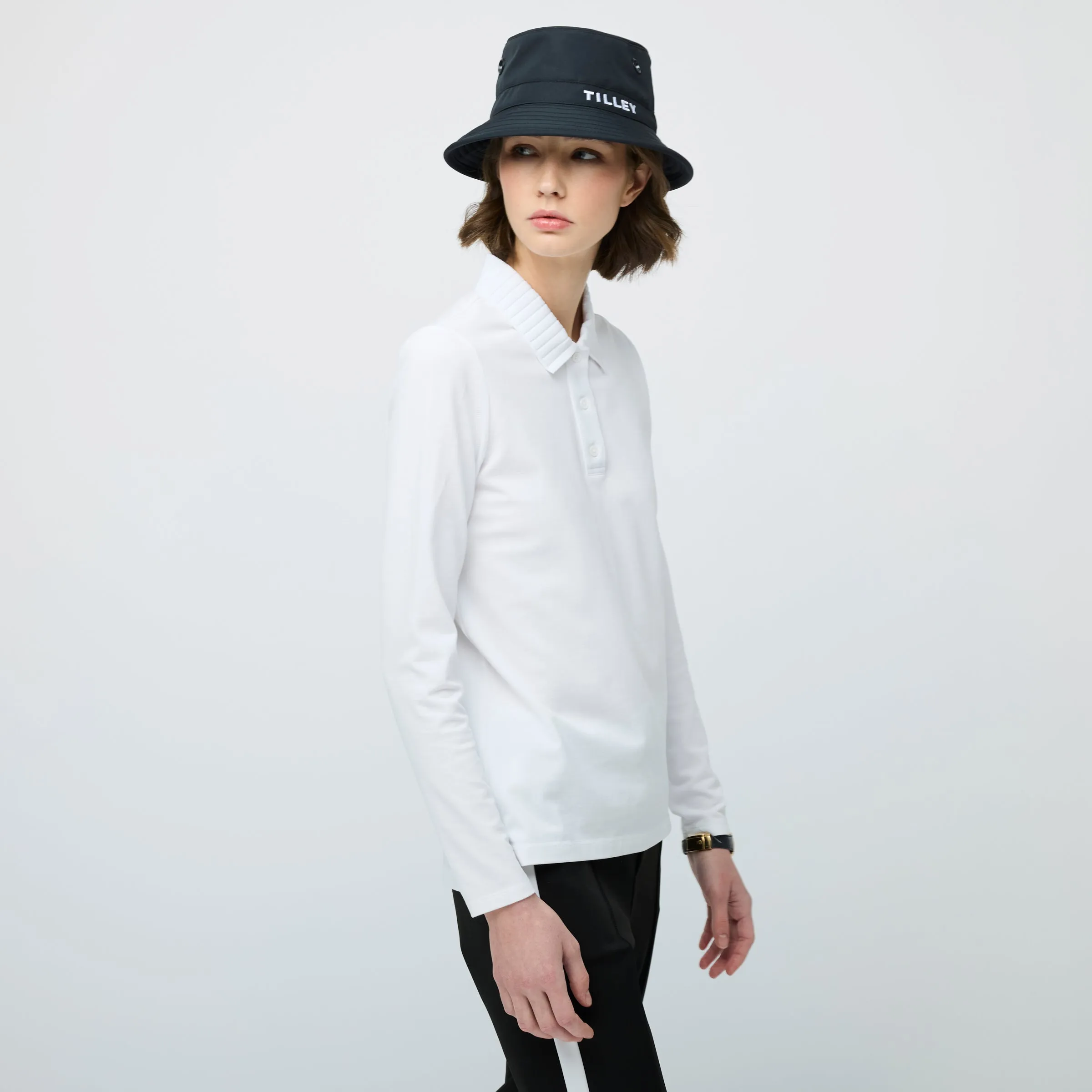 Long Sleeve Pleated Collar Polo sold by TILLEY product image thumbnail 2