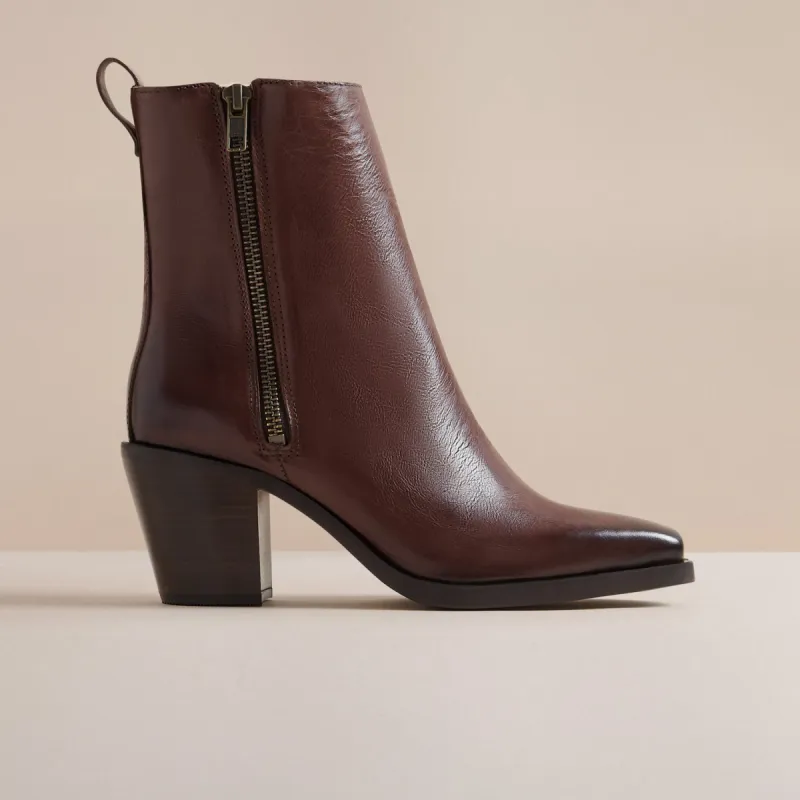 REY BROWN VEG TAN ZIP BOOT sold by Hudson Shoes