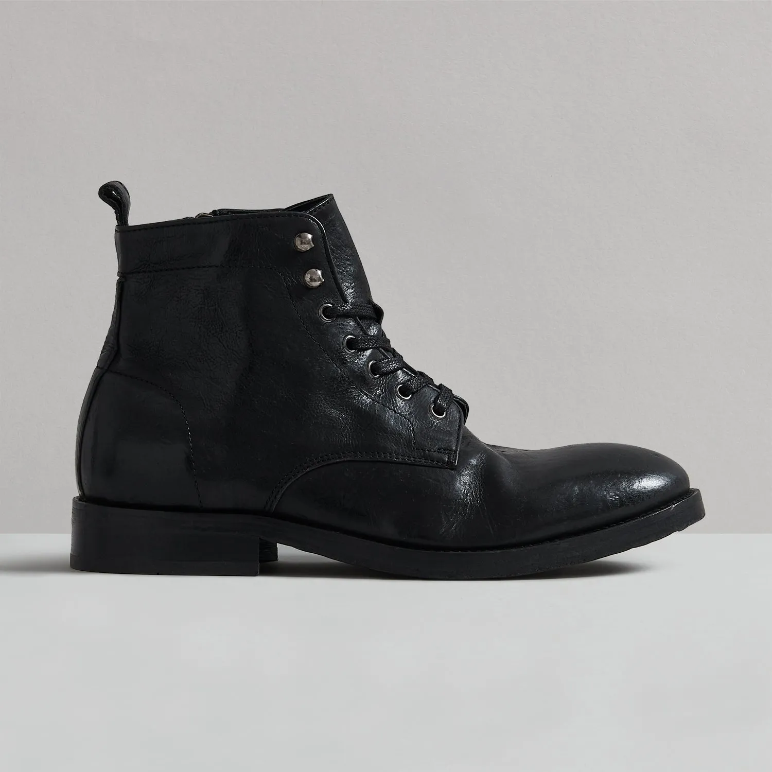 WEBSTER BLACK VEG TAN BOOT sold by Hudson Shoes
