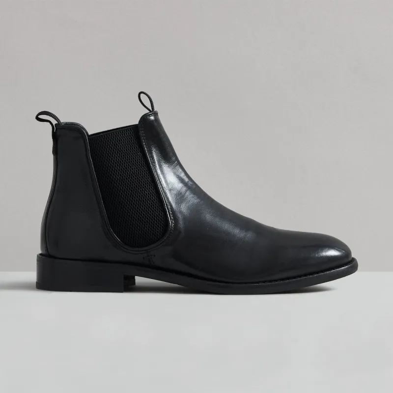 WRIGHT BLACK VEG TAN CHELSEA BOOT sold by Hudson Shoes