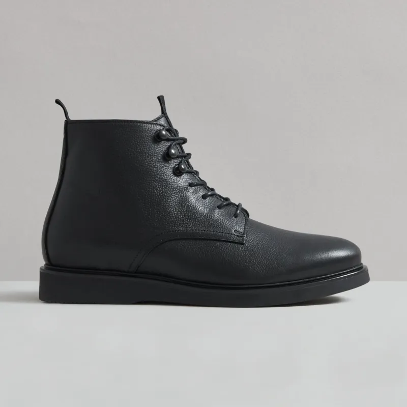 HOLBROOK BLACK LEATHER BOOT sold by Hudson Shoes