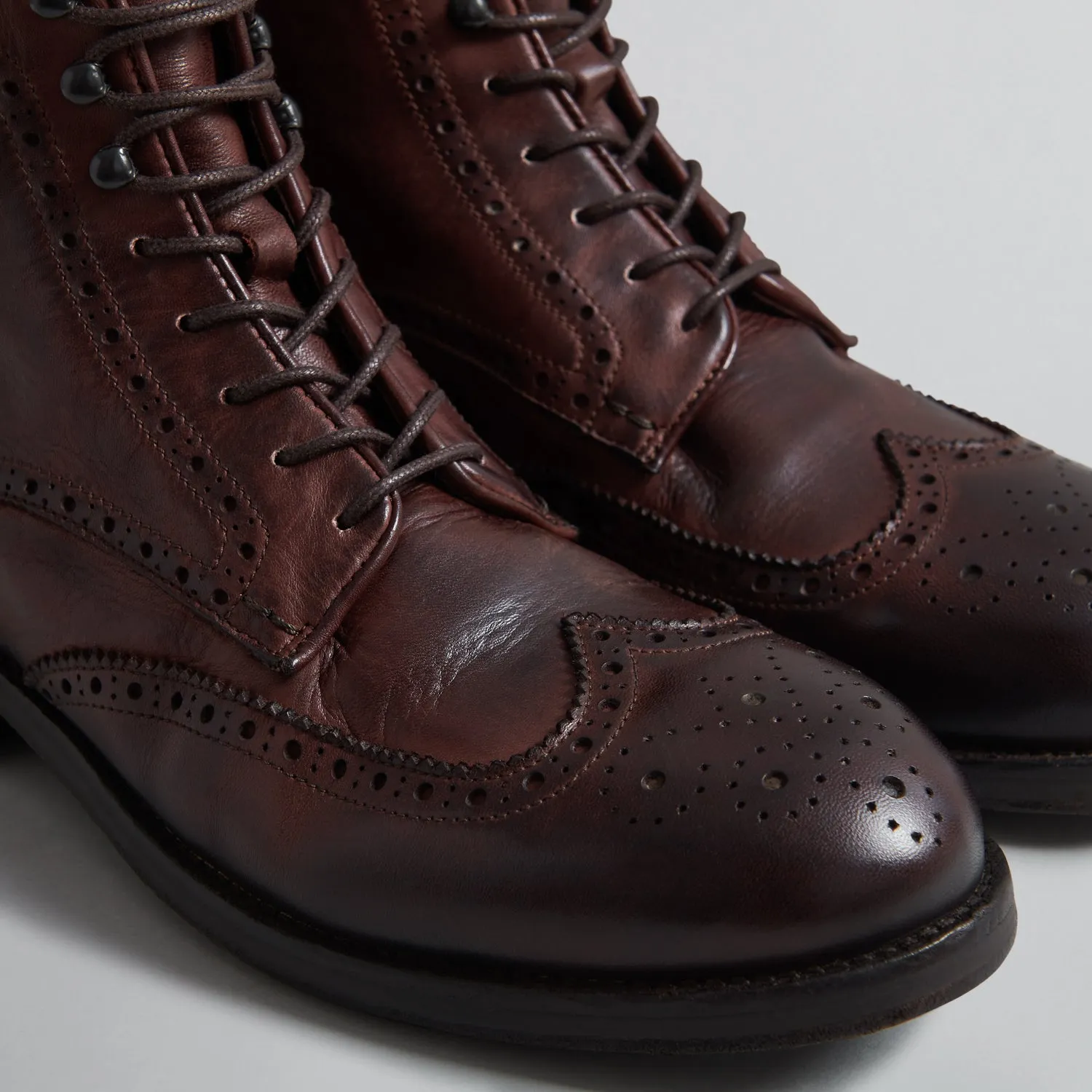 SHERWOOD BROWN DRUM DYE BROGUE BOOT sold by Hudson Shoes product image thumbnail 3