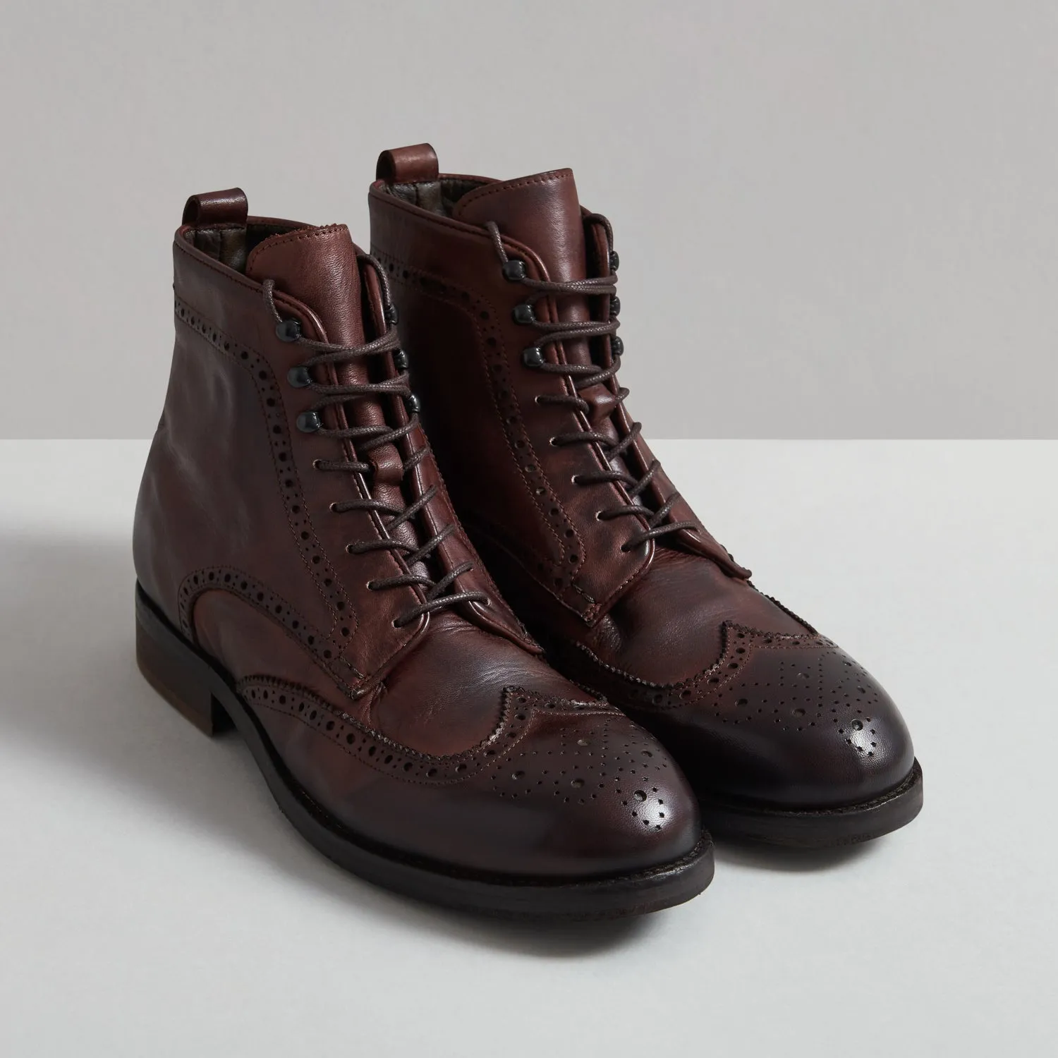 SHERWOOD BROWN DRUM DYE BROGUE BOOT sold by Hudson Shoes product image thumbnail 2