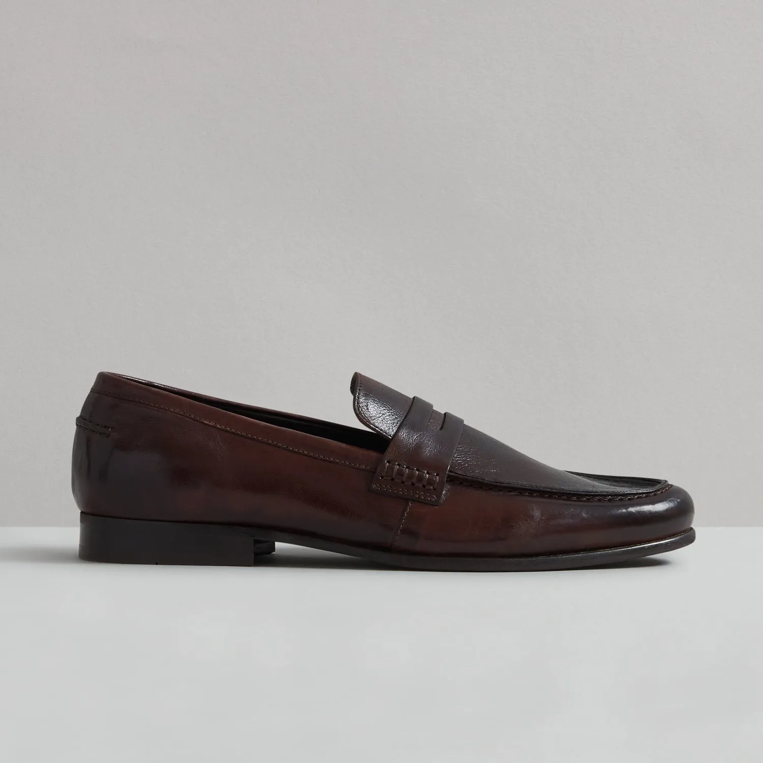 LEON BROWN VEG TAN LOAFER sold by Hudson Shoes