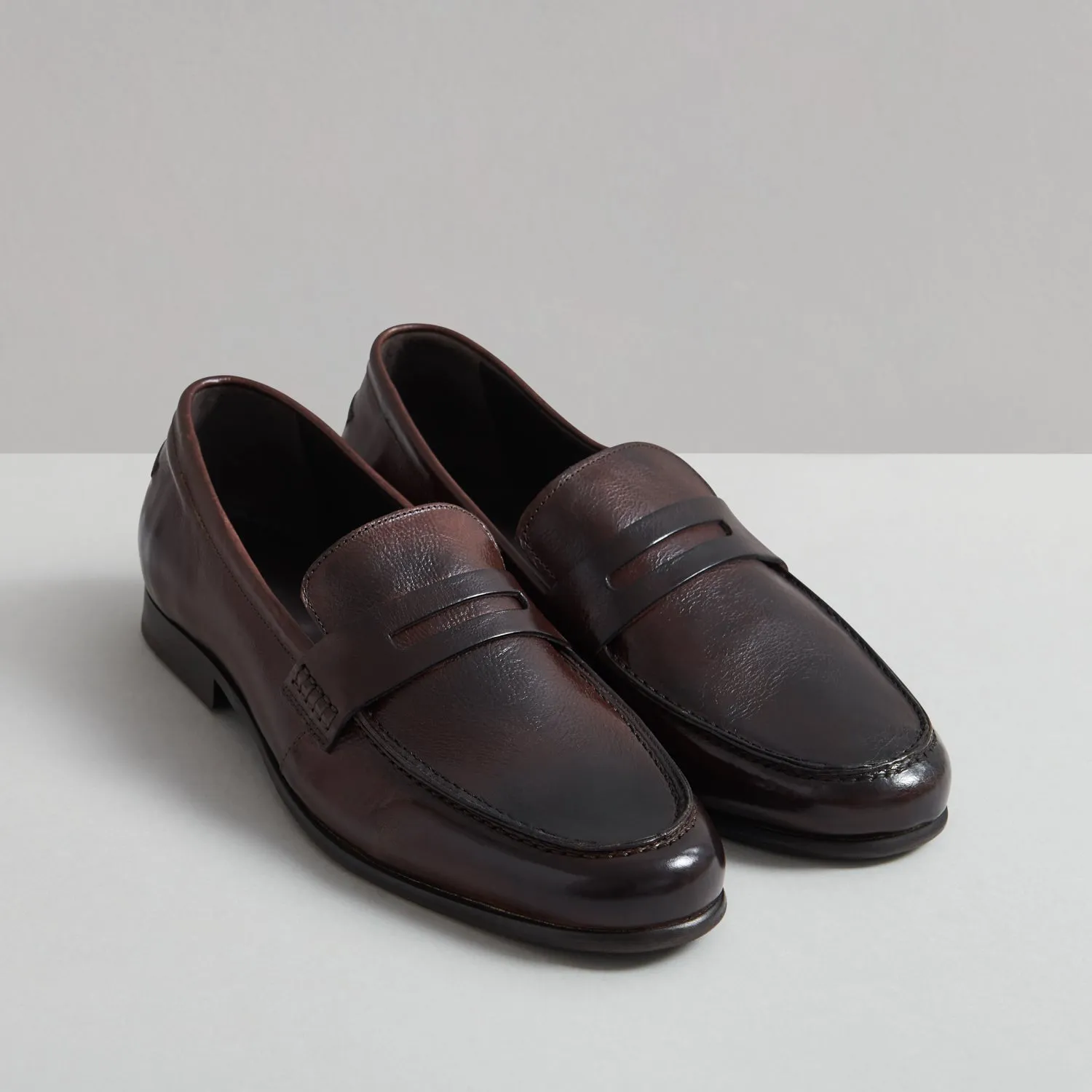 LEON BROWN VEG TAN LOAFER sold by Hudson Shoes product image thumbnail 2