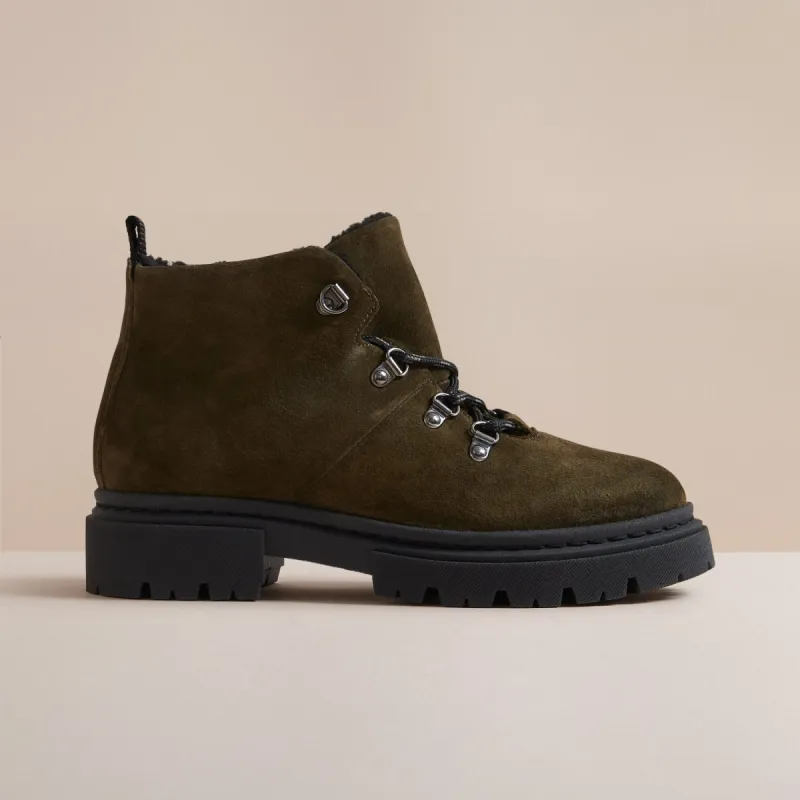 MILLIE KHAKI SUEDE HIKER BOOT sold by Hudson Shoes