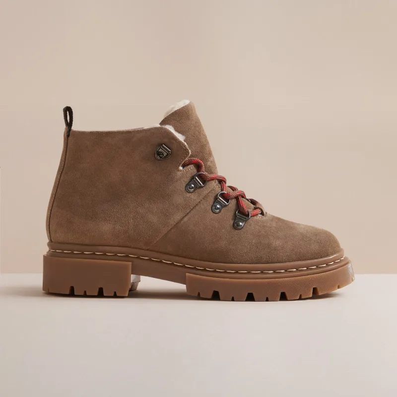 MILLIE TAUPE SUEDE HIKER BOOT sold by Hudson Shoes