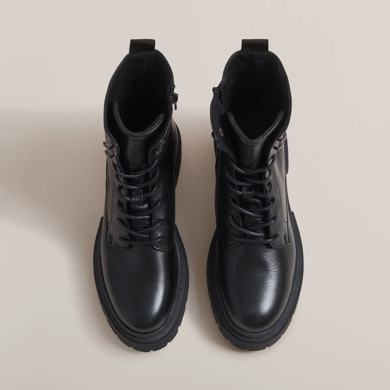 RIPLEY BLACK LEATHER COMBAT BOOT sold by Hudson Shoes product image thumbnail 4