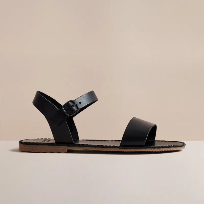 ROSEMARY WOMENS BLACK LEATHER SANDAL made by Hudson Jeans