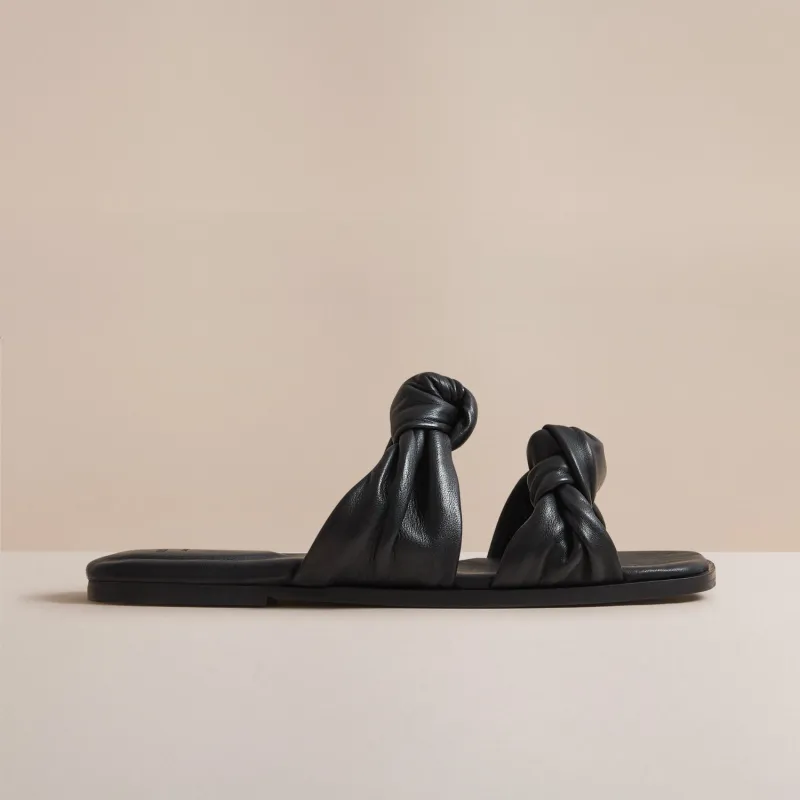 MIMI BLACK LEATHER SANDAL sold by Hudson Shoes