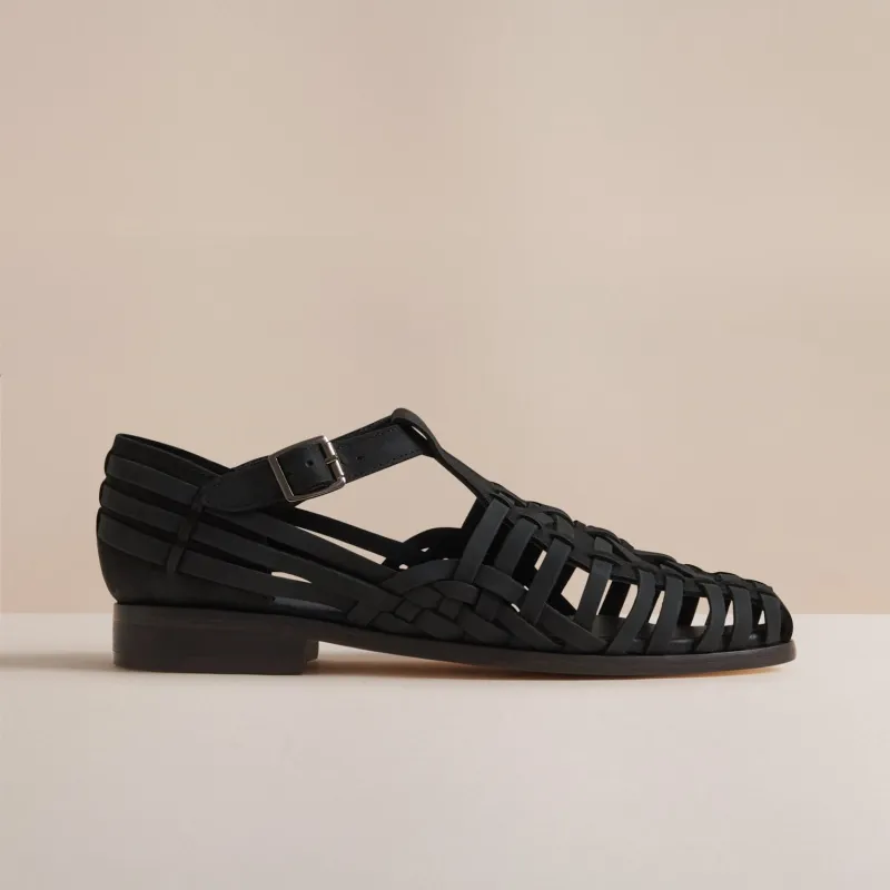 LICORICE BLACK LEATHER SANDAL sold by Hudson Shoes