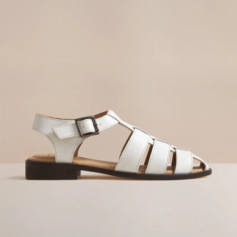 ARABELLA WHITE LEATHER SANDAL sold by Hudson Shoes