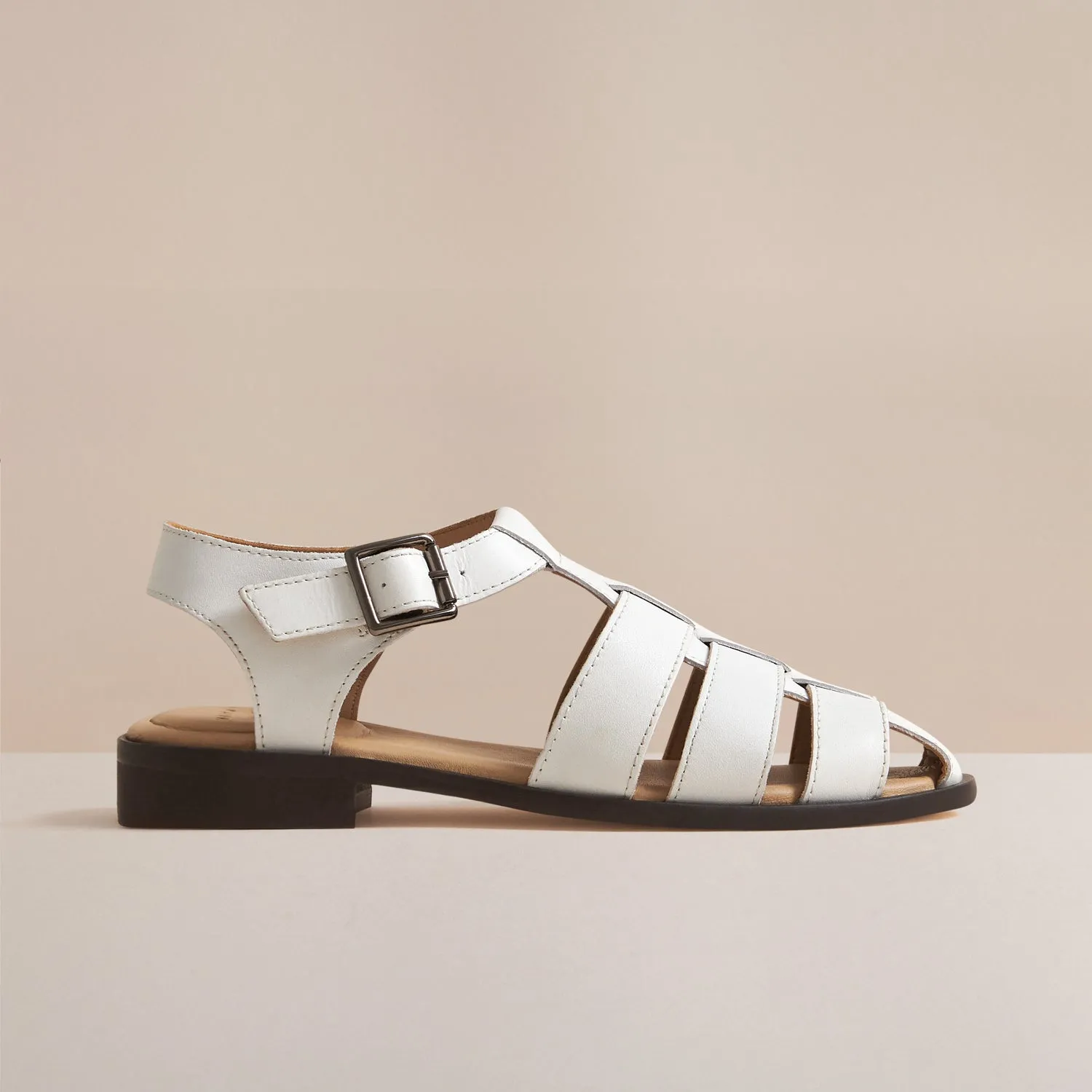ARABELLA WHITE LEATHER SANDAL sold by Hudson Shoes