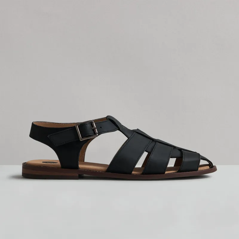 BOSTON BLACK LEATHER SANDAL sold by Hudson Shoes