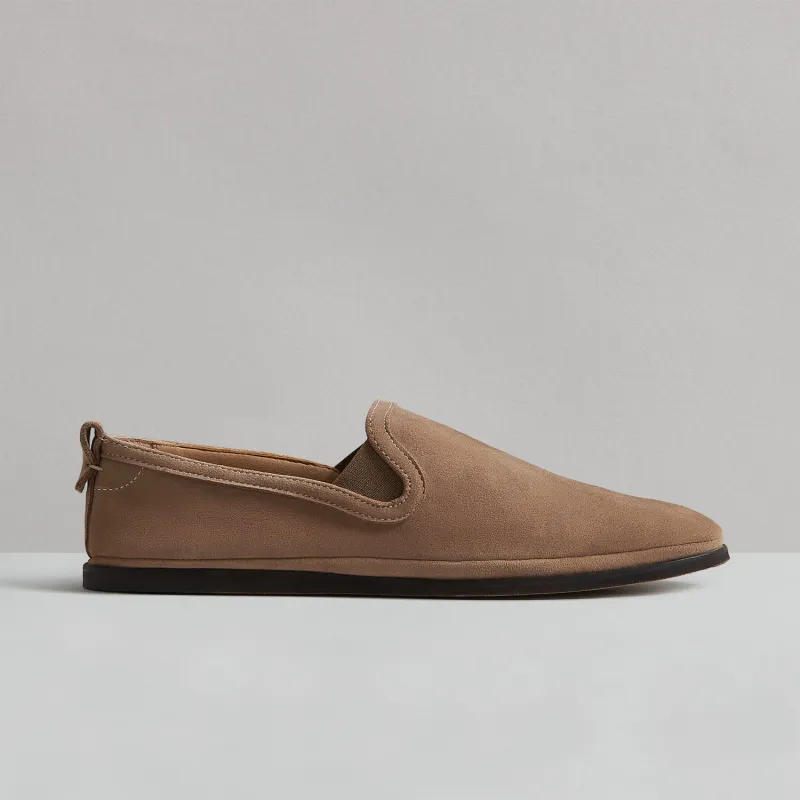 EZRA TAUPE SUEDE LOAFER sold by Hudson Shoes